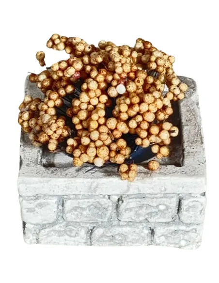 Set of Two Plaster Planters for 10–12 cm Nativity Figures