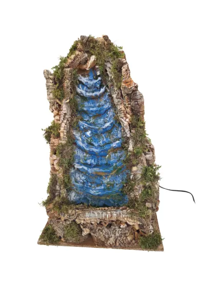 Waterfall in Wood and Cork with Moving Water, for 20–25 cm Nativity Figures