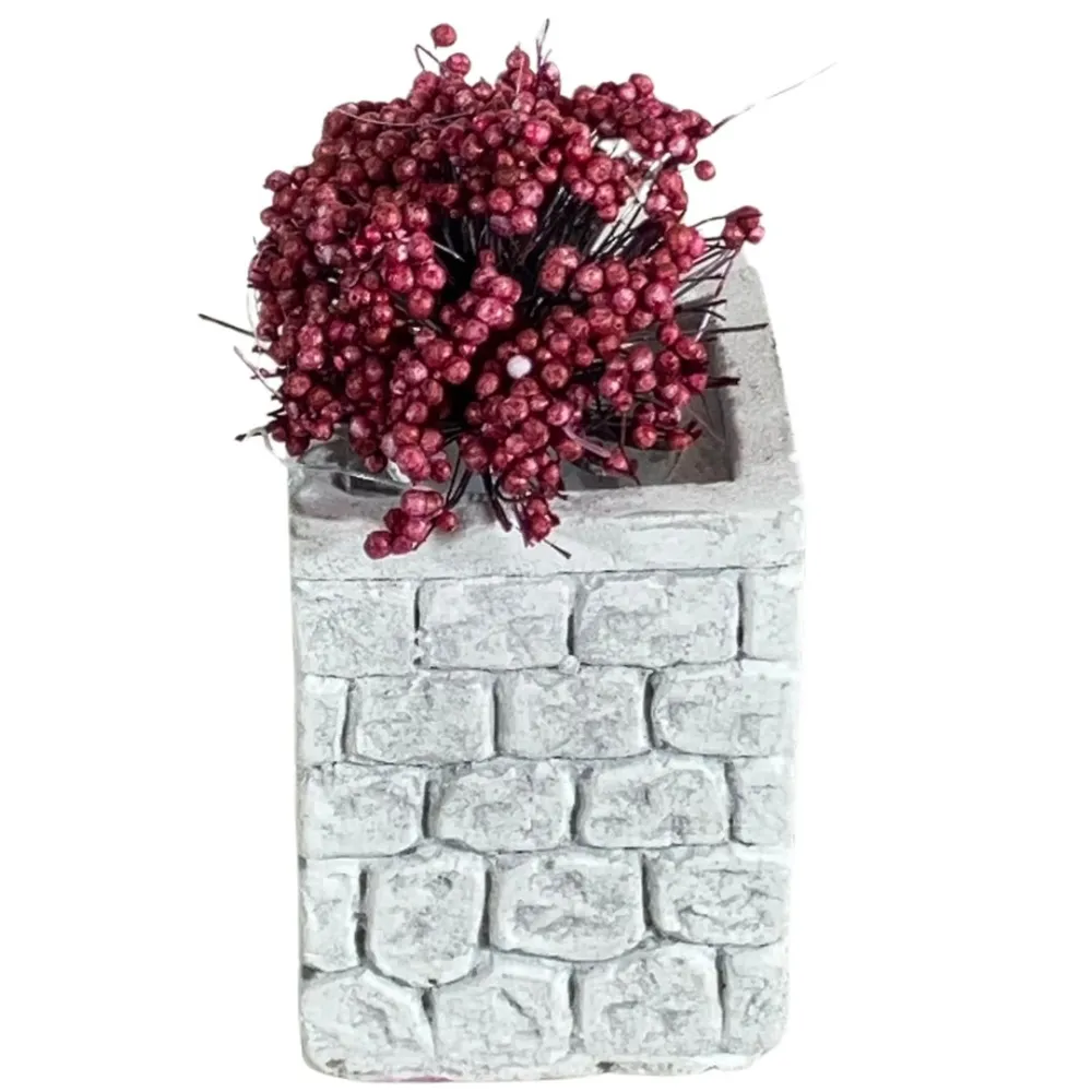 Set of Two Plaster Planters for 10–12 cm Nativity Figures
