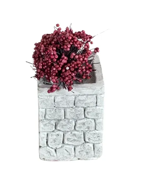 Set of Two Plaster Planters for 10–12 cm Nativity Figures