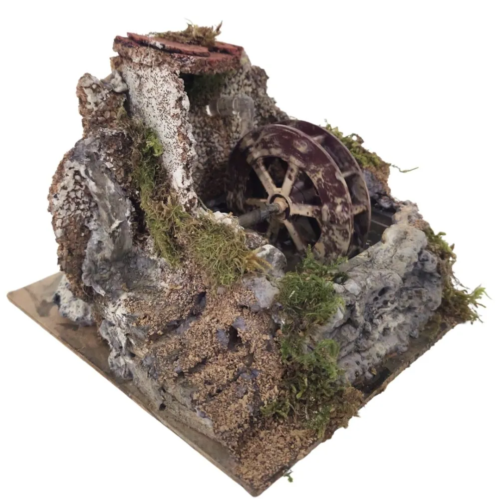 Watermill with Moving Water, for 8–10 cm Nativity Figures