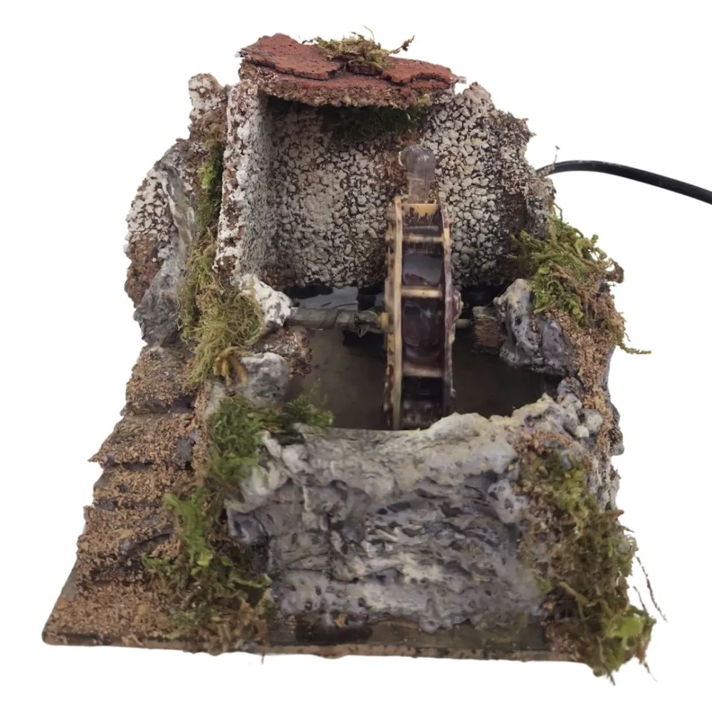 Mulino ad acqua per statue da 8-10 cm con acqua in movimento