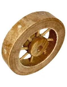 4 cm Diameter Wooden Cart Wheel for 8–10 cm Nativity Figures