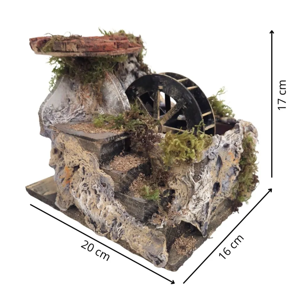 Watermill with Side Staircase, for 12–15 cm Nativity Figures