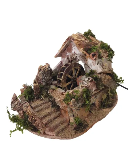 Watermill with Moving Water, for 12–15 cm Nativity Figures