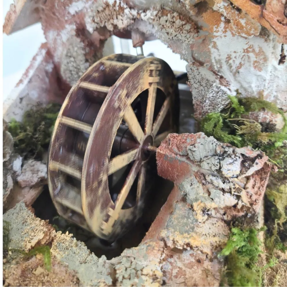 Watermill with Moving Water, for 12–15 cm Nativity Figures