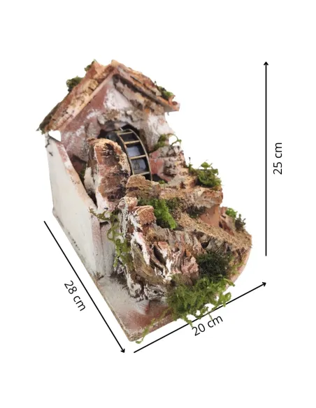 Watermill with Moving Water, for 12–15 cm Nativity Figures
