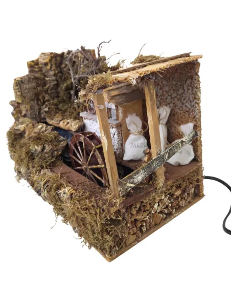 Watermill with Stream and House, for 8–10 cm Nativity Figures