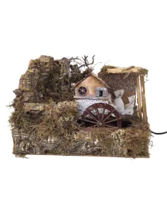 Watermill with Stream and House, for 8–10 cm Nativity Figures