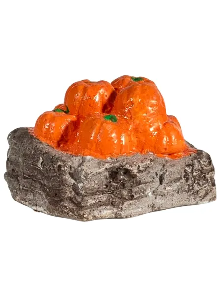 Cesto con zucche in gesso per statue da 20 cm