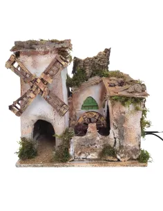 Animated Windmill and Watermill for 8–10 cm Nativity Figures