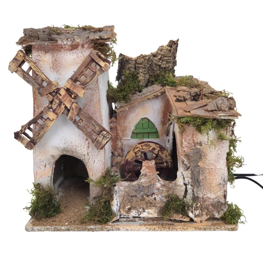 Animated Windmill and Watermill for 8–10 cm Nativity Figures