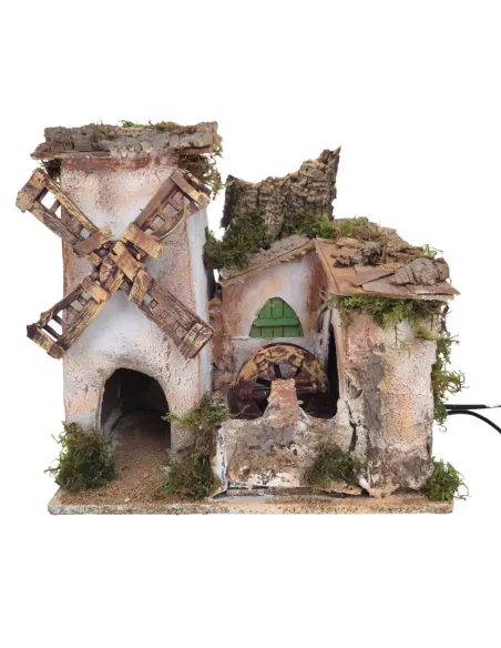 Animated Windmill and Watermill for 8–10 cm Nativity Figures