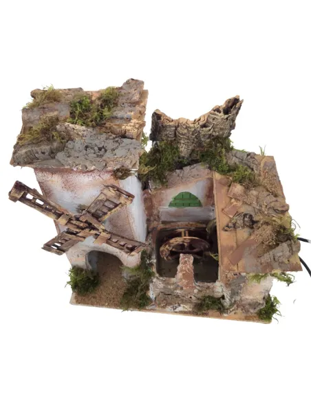 Animated Windmill and Watermill for 8–10 cm Nativity Figures