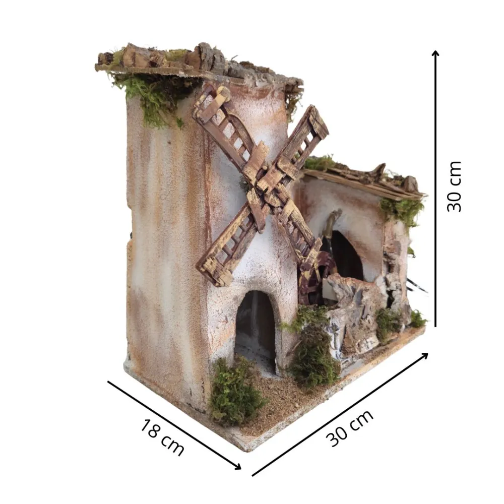 Animated Windmill and Watermill for 8–10 cm Nativity Figures