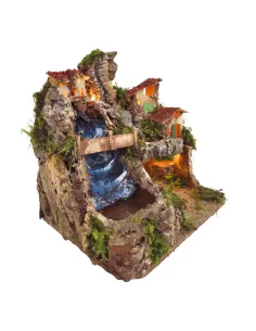 Village with Waterfall and Grotto for 6–7 cm Nativity Figures