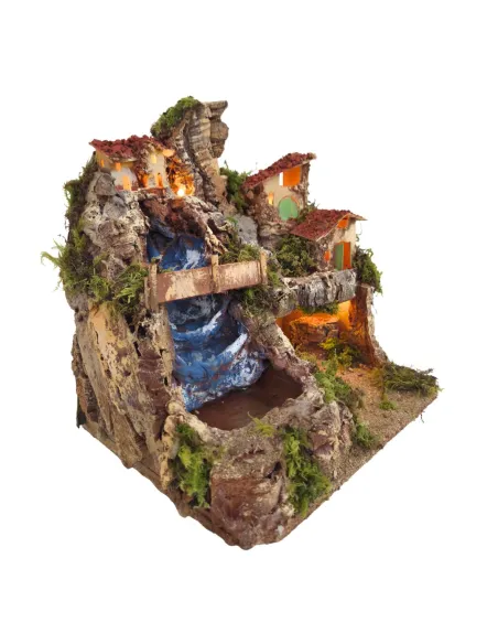 Village with Waterfall and Grotto for 6–7 cm Nativity Figures