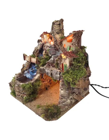 Village with Waterfall and Grotto for 6–7 cm Nativity Figures