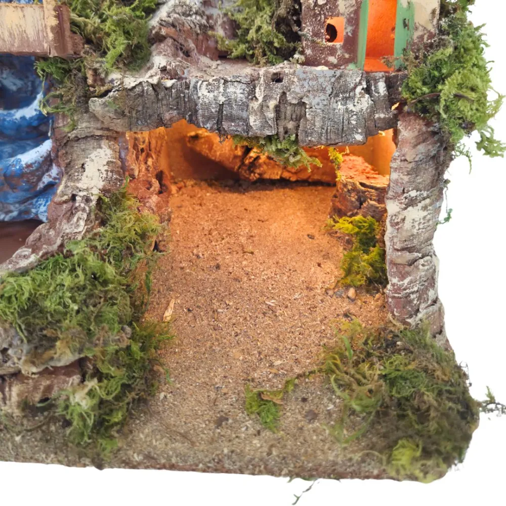 Village with Waterfall and Grotto for 6–7 cm Nativity Figures