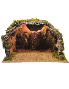 Cork Grotto with Lights, for 25–30 cm Nativity Figures