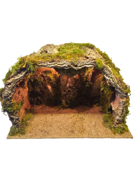 Cork Grotto with Lights, for 25–30 cm Nativity Figures