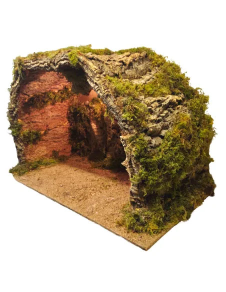 Cork Grotto with Lights, for 25–30 cm Nativity Figures