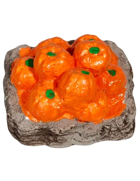 Cesto con zucche in gesso per statue da 20 cm