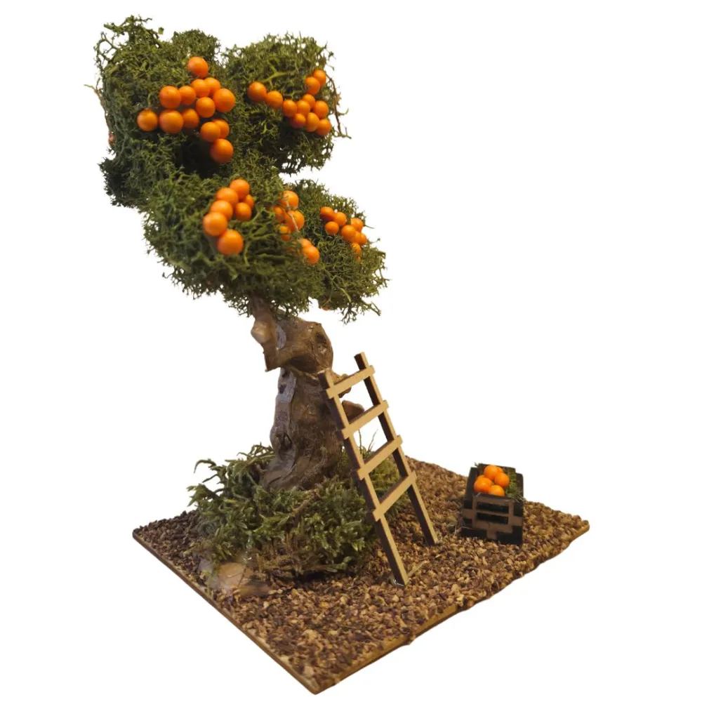 Orange Tree with Ladder, for 8–10 cm Nativity Figures