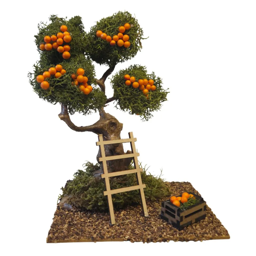 Orange Tree with Ladder, for 8–10 cm Nativity Figures