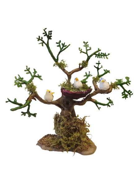 Tree with Nest and Birds, for 8–10 cm Nativity Figures