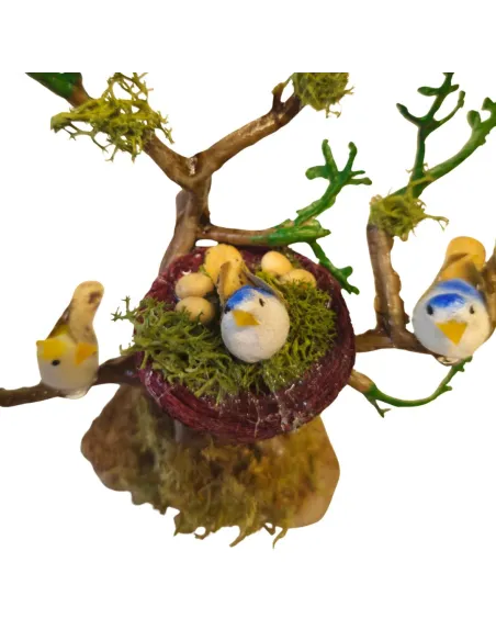 Tree with Nest and Birds, for 8–10 cm Nativity Figures