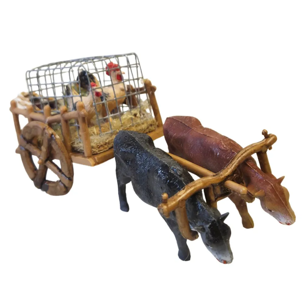 PVC Ox-Drawn Cart, for 8 cm Nativity Figures