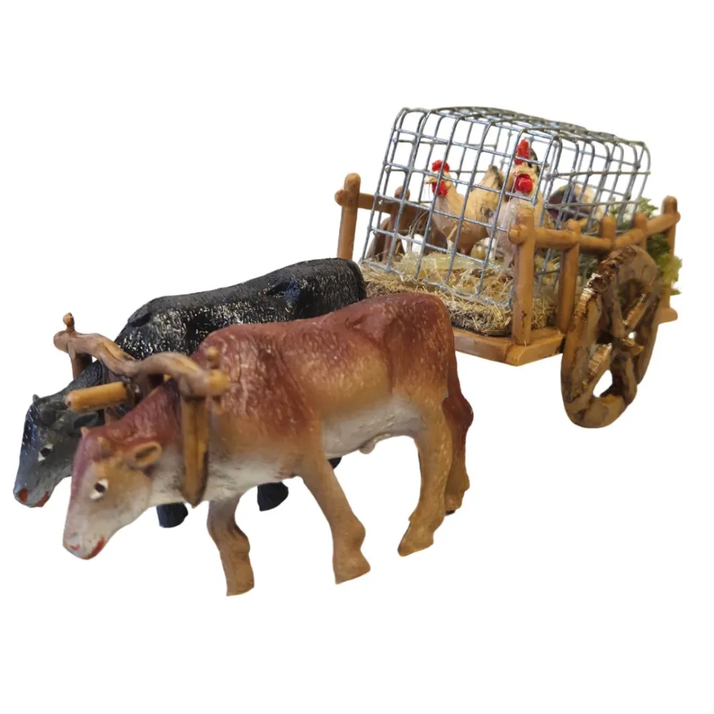 PVC Ox-Drawn Cart, for 8 cm Nativity Figures
