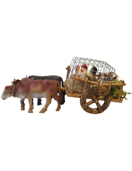 PVC Ox-Drawn Cart, for 8 cm Nativity Figures