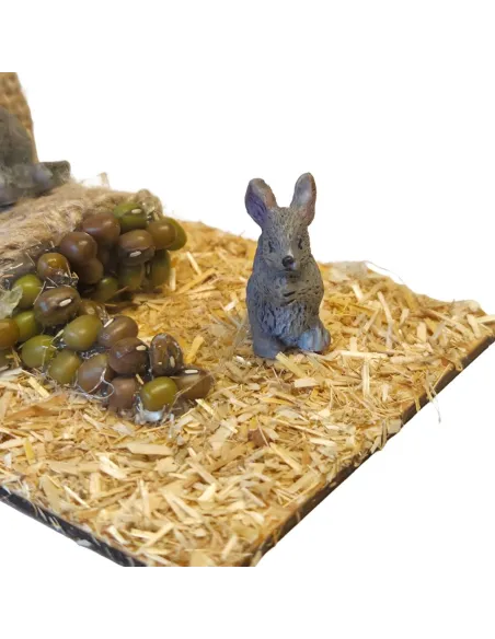 Mice with Sack of Seeds, for 30 cm Nativity Figures