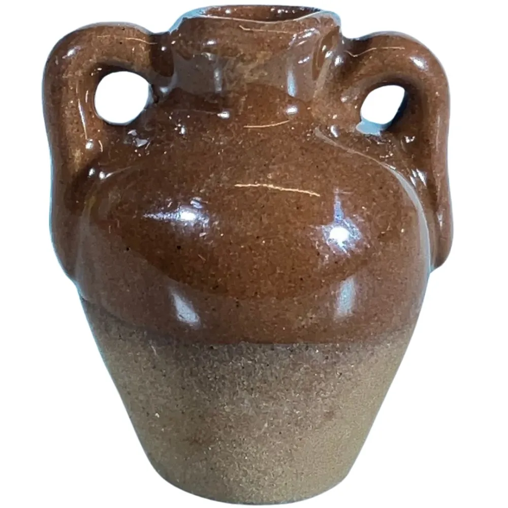Set of 2 Glazed Terracotta Amphorae for 8–10 cm Nativity Figures
