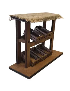 Bancarella con cassette vuote per statue da 10-12 cm 2