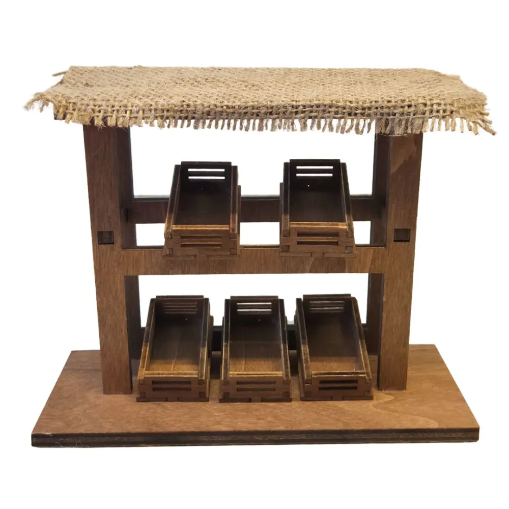 Wooden Market Stall, for 10–12 cm Nativity Figures