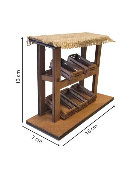 Wooden Market Stall, for 10–12 cm Nativity Figures