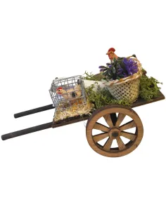 Carretto da mercato in legno per statue da 8-10 cm 2