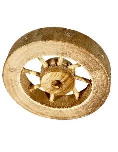 Ruota per carro in legno diam 4 cm per statue da 8-10 cm 2