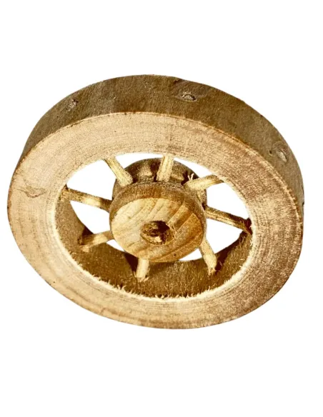 Ruota per carro in legno diam 4 cm per statue da 8-10 cm
