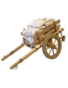 Carro in legno con sacchi per statue da 10-12 cm 2