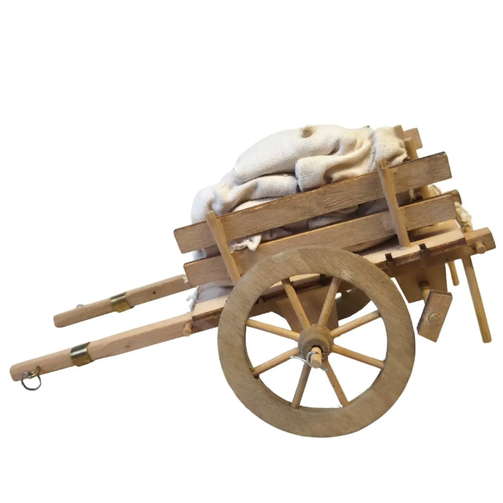 Wooden Cart with Sacks, for 10–12 cm Nativity Figures
