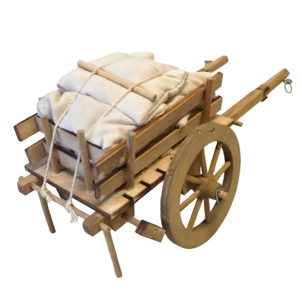 Wooden Cart with Sacks, for 10–12 cm Nativity Figures