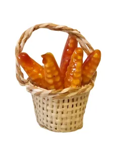 Cesto con pannocchie in polistirene per statue da 25-30 cm