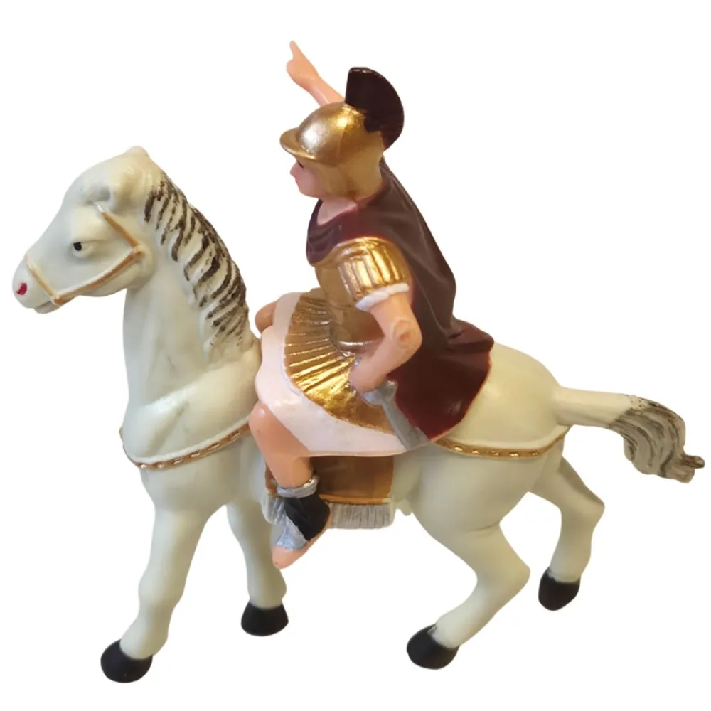 Soldato romano a cavallo in pvc serie 8 cm