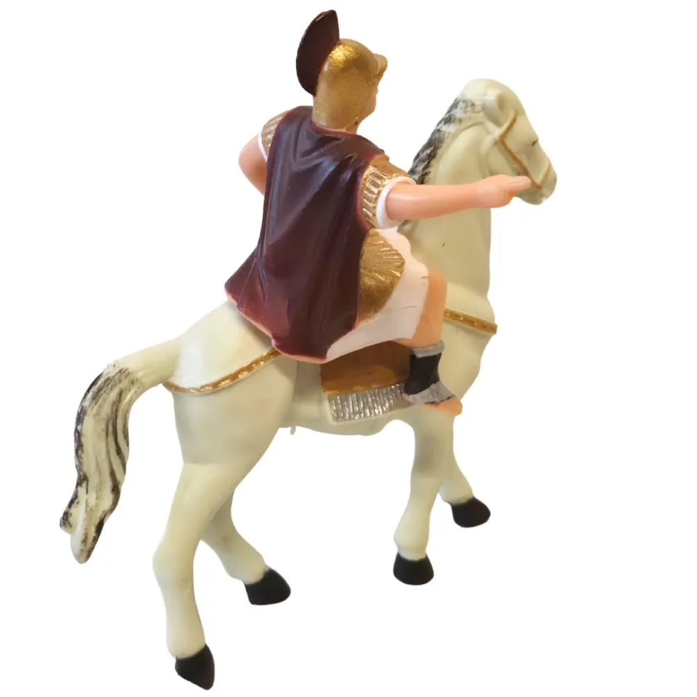 Roman Soldier on Horseback, 8 cm PVC Nativity Figure
