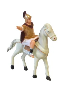 Roman Soldier on Horseback, 8 cm PVC Nativity Figure