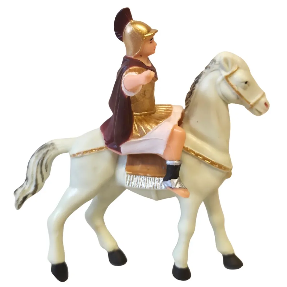 Roman Soldier on Horseback, 8 cm PVC Nativity Figure